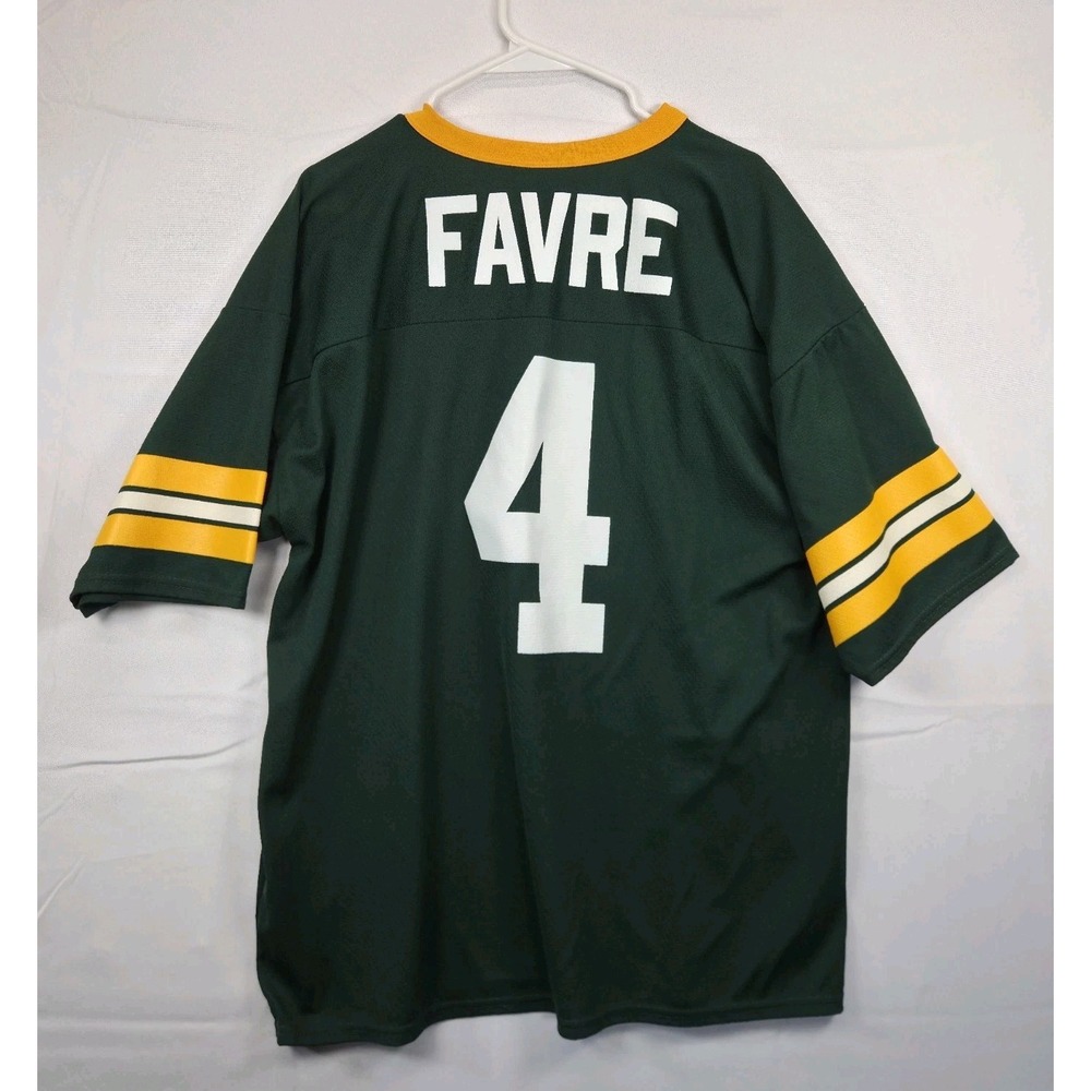 90s Green Bay Packers Brett Favre #4 Jersey Logo 7 Made in USA Mesh XL Vintage